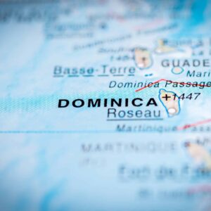 Map,View,Of,Dominica,Island,,Central,America.,(vignette)